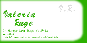 valeria ruge business card